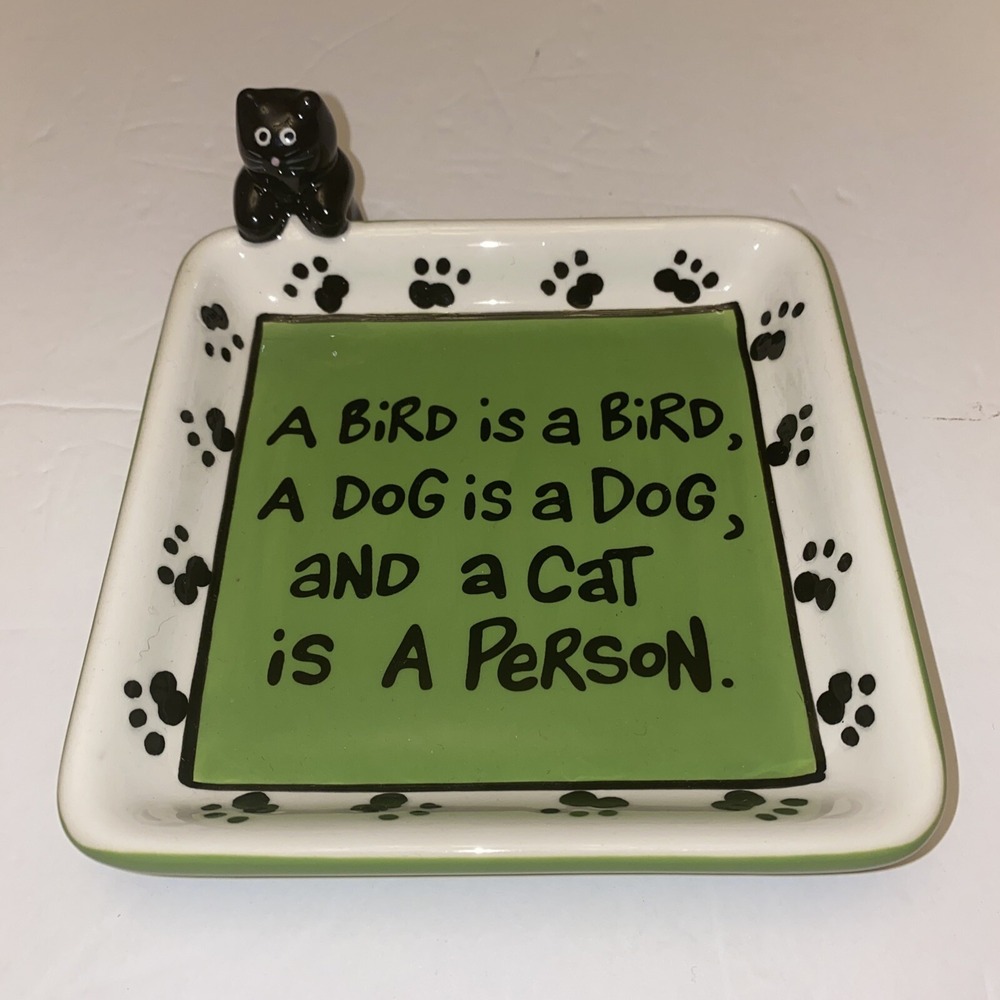Laurie Veasey Our Name Is Mud Dog Is A Dog Bird Is A Bird‎ Cat Is A Person Plate